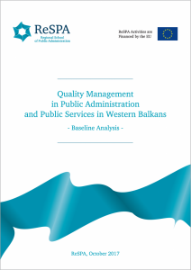 The new study “Quality Management in Public Administration and Public Services in Western Balkans” has been published