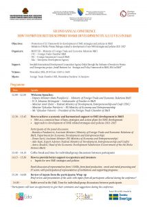 The 2nd annual conference on support to SME Development – Sarajevo, 20th November