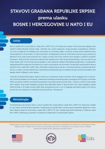 Attitudes of the citizens of Republika Srpska towards the entry of BiH into NATO and the EU (2nd round of the research)