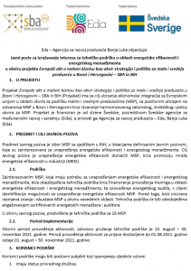 Produžen rok za izražavanje interesa za tehničku podršku u oblasti energetske efikasnosti i energetskog menadžmenta za područje 2: Tešanj – Brčko Distrikt – Tuzlanski kanton